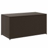 Boîte de rangement de jardin résine tressée 100x50x50 cm marron 