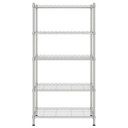 Étagère de rangement 5 niveaux 90x35x180 cm Chrome 250 kg 