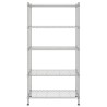 Étagère de rangement 5 niveaux 90x35x180 cm Chrome 250 kg 