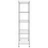 Étagère de rangement 5 niveaux 90x35x180 cm Chrome 250 kg 