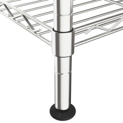 Étagère de rangement 5 niveaux 90x35x180 cm Chrome 250 kg 