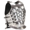 Cuirasse d'armure corporelle de soldat romain GN Argenté Acier 