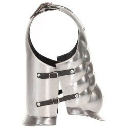 Cuirasse d'armure corporelle de soldat romain GN Argenté Acier 