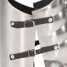 Cuirasse d'armure corporelle de soldat romain GN Argenté Acier 