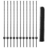 Set de Clôture de Jardin Set de 2 Gris Métal Grand Robuste 