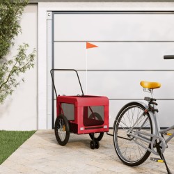 Remorque de vélo pour animaux de compagnie rouge et noir 