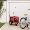 Remorque de vélo pour animaux de compagnie rouge et noir 