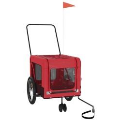 Remorque de vélo pour animaux de compagnie rouge et noir 