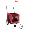 Remorque de vélo pour animaux de compagnie rouge et noir 