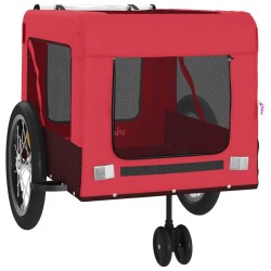 Remorque de vélo pour animaux de compagnie rouge et noir 