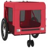 Remorque de vélo pour animaux de compagnie rouge et noir 