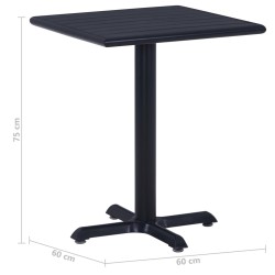 Table de jardin Noir 60x60x75 cm 