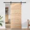 Porte en pin massif Bois naturel Bois de pin massif 