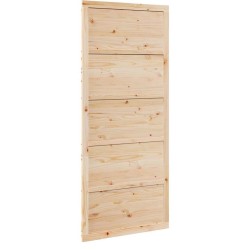 Porte en pin massif Bois naturel Bois de pin massif 