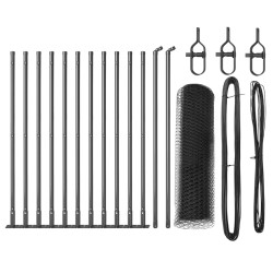 Ensemble de Clôture 2 pièces Gris Acier, Béton Standard Durable 