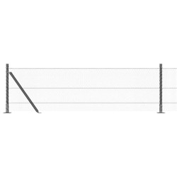 Ensemble de Clôture 2 pièces Gris Acier, Béton Standard Durable 