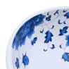 Vasque à poser blanc et bleu rond Φ41x14 cm céramique 