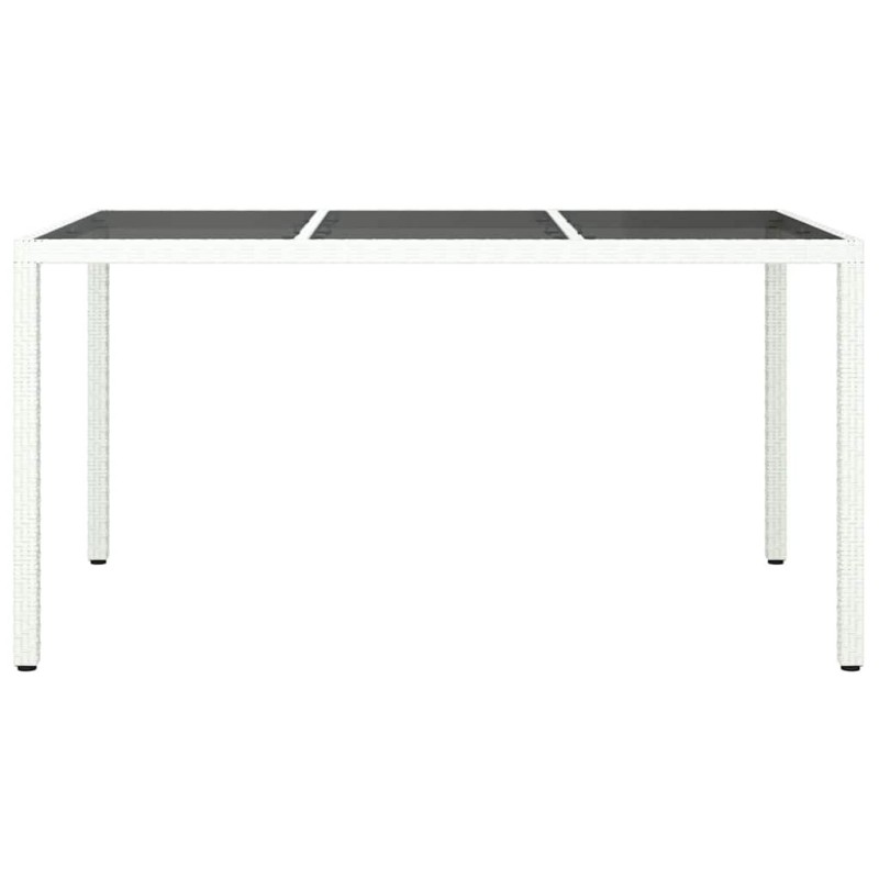 Table de jardin Blanche 150x90x75 cm Poly Rattan Table de jardin Blanche 150x90x75 cm Poly Rattan
