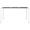 Table de jardin Blanche 150x90x75 cm Poly Rattan 