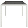 Table de jardin Blanche 150x90x75 cm Poly Rattan 
