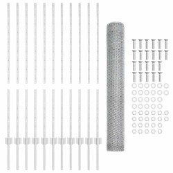 Ensemble de clôture de jardin Pack de 2 Acier galvanisé Standard 