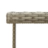 Table de jardin Gris 109x107x74 cm Résine tressée et verre 