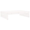 Repose-pied de jardin 120x80 cm blanc bois de pin massif 