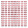 Pots à confiture Couvercles blanc et rouge 96 pcs Verre 110 ml 