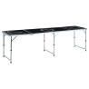 Table de bière-pong pliable 240 cm Noir 