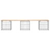 Banc de jardin design de gabion 203x44x42 cm bois massif de pin 