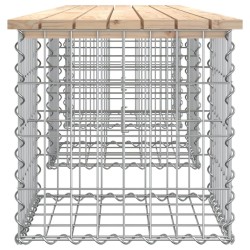 Banc de jardin design de gabion 203x44x42 cm bois massif de pin 