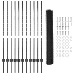 Set de Clôture de Jardin Ensemble de 2 Gris 