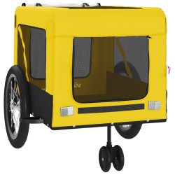 Remorque de vélo pour animaux de compagnie jaune et noir 