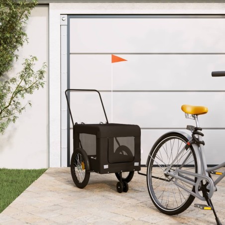 Remorque de vélo pour animaux de compagnie noir 