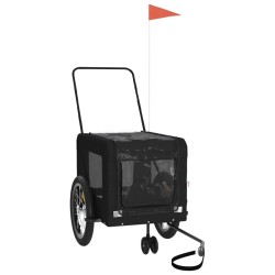 Remorque de vélo pour animaux de compagnie noir 