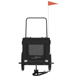 Remorque de vélo pour animaux de compagnie noir 