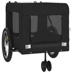 Remorque de vélo pour animaux de compagnie noir 