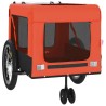 Remorque de vélo pour animaux de compagnie orange et noir 