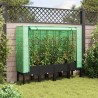 Jardinière surélevée avec housse aspect rotin 160x40x140 cm 