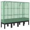 Jardinière surélevée avec housse aspect rotin 160x40x140 cm 