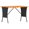 Table de jardin avec dessus en bois d'acacia noir 105x75x72 cm 