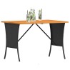 Table de jardin avec dessus en bois d'acacia noir 105x75x72 cm 