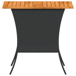 Table de jardin avec dessus en bois d'acacia noir 105x75x72 cm 