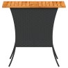 Table de jardin avec dessus en bois d'acacia noir 105x75x72 cm 