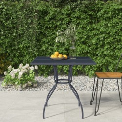 Table de jardin anthracite 80x80x72,5 cm Treillis d'acier 