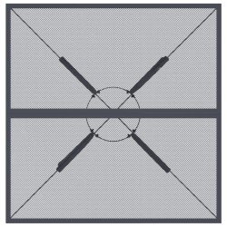 Table de jardin anthracite 80x80x72,5 cm Treillis d'acier 