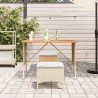 Table de jardin avec dessus en bois d'acacia beige 105x75x72 cm 