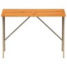 Table de jardin avec dessus en bois d'acacia beige 105x75x72 cm 