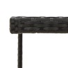 Table de jardin Noir 109x107x74 cm Résine tressée et verre 