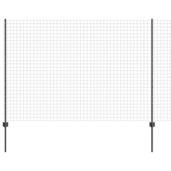 Euro Fence avec 10 poteaux gris 1,6x10 m en acier 